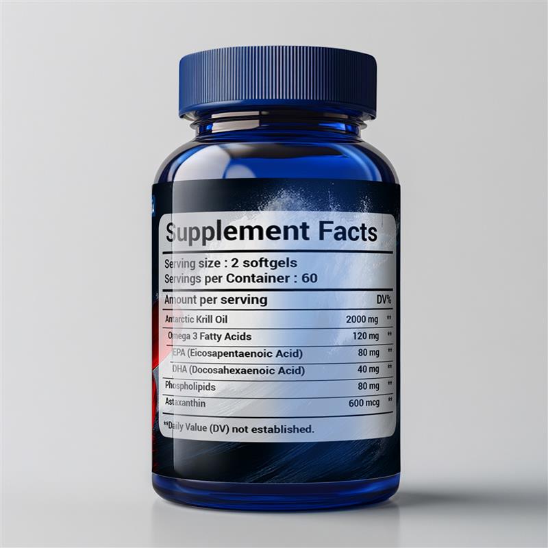Krill Oil 2000 mg with Omega - 3: EPA & DHA, Astaxanthin and Phospholipids 120 Softgels - Panstellar Shop