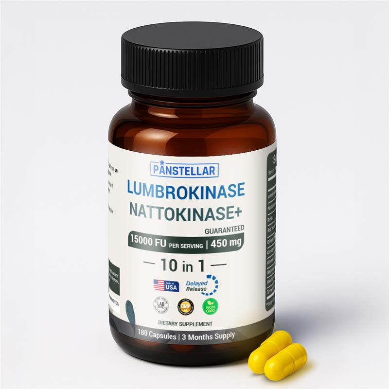 10 - in - 1 Blend Lumbrokinase + Nattokinase 180 Capsules - Panstellar Shop