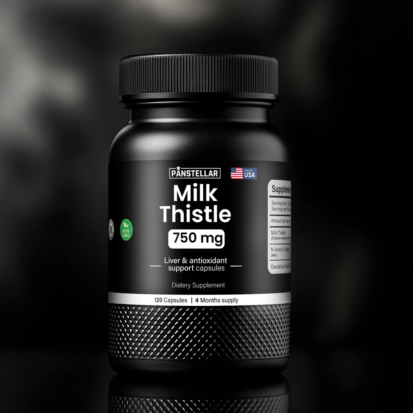 Milk Thistle 750mg supplement - 120 Capsules - Panstellar Shop