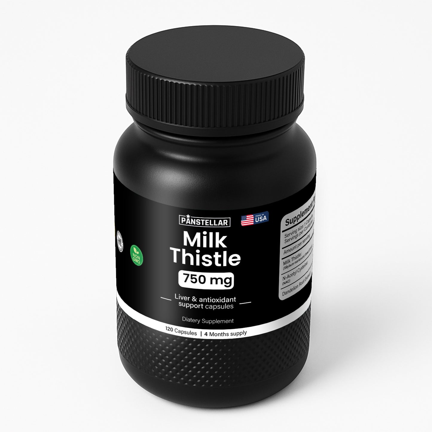 Milk Thistle 750mg supplement - 120 Capsules - Panstellar Shop
