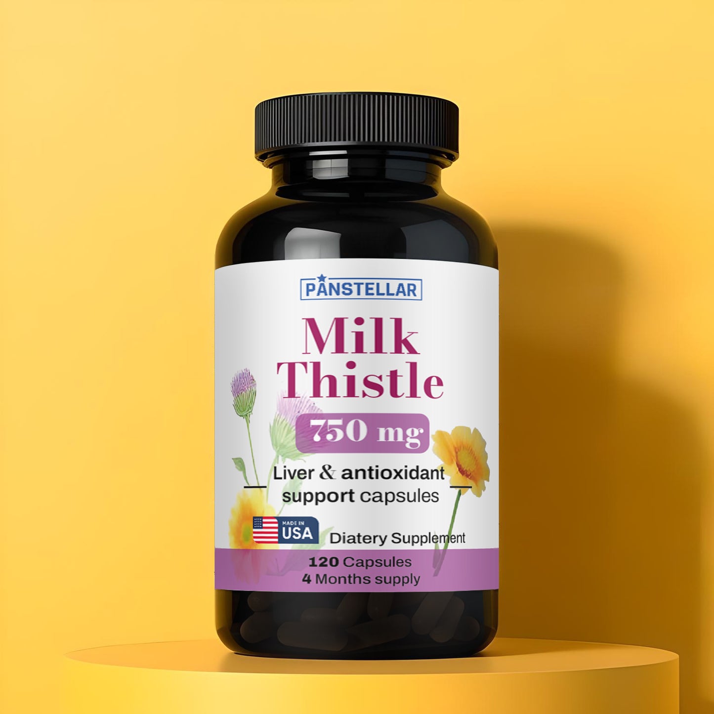 Milk Thistle 750mg supplement - 120 Capsules