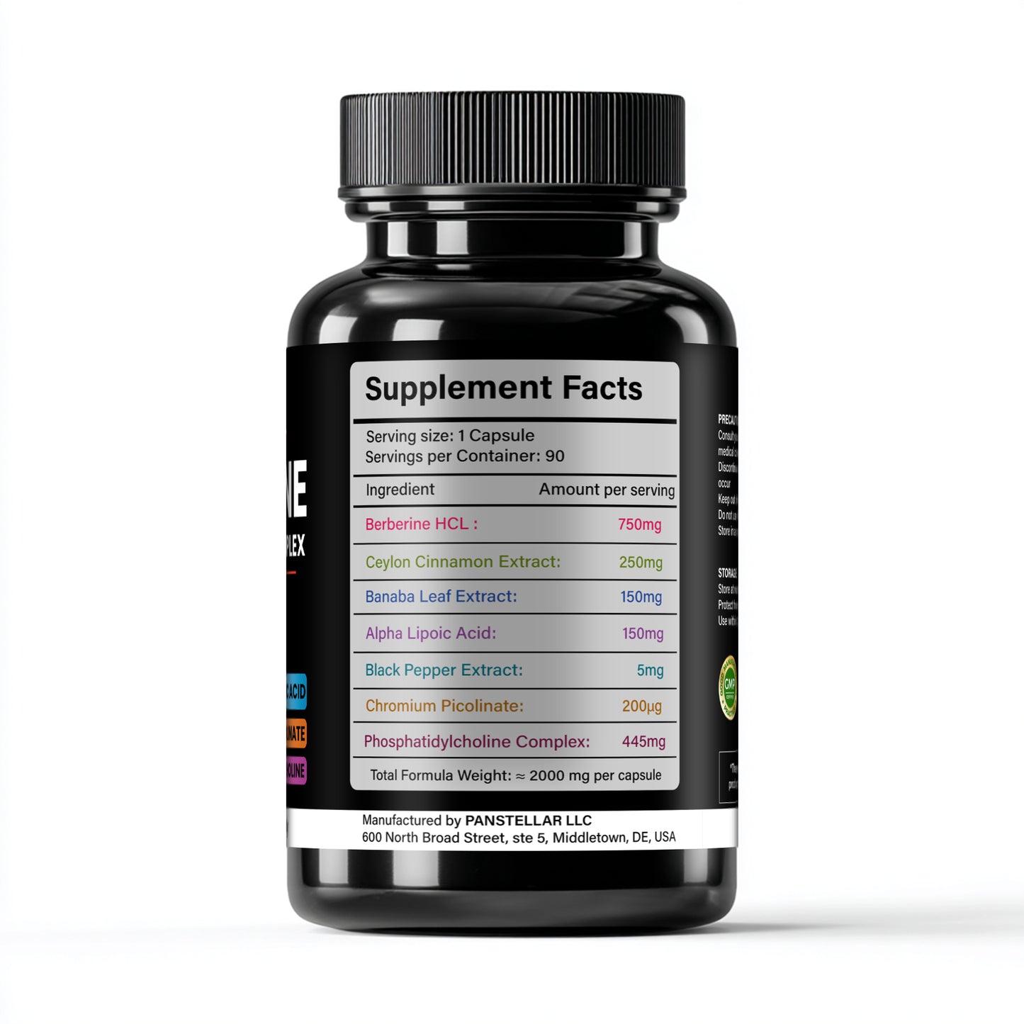 Berberine Complex – 2000 mg, 90 Vegan Capsules - Panstellar Shop