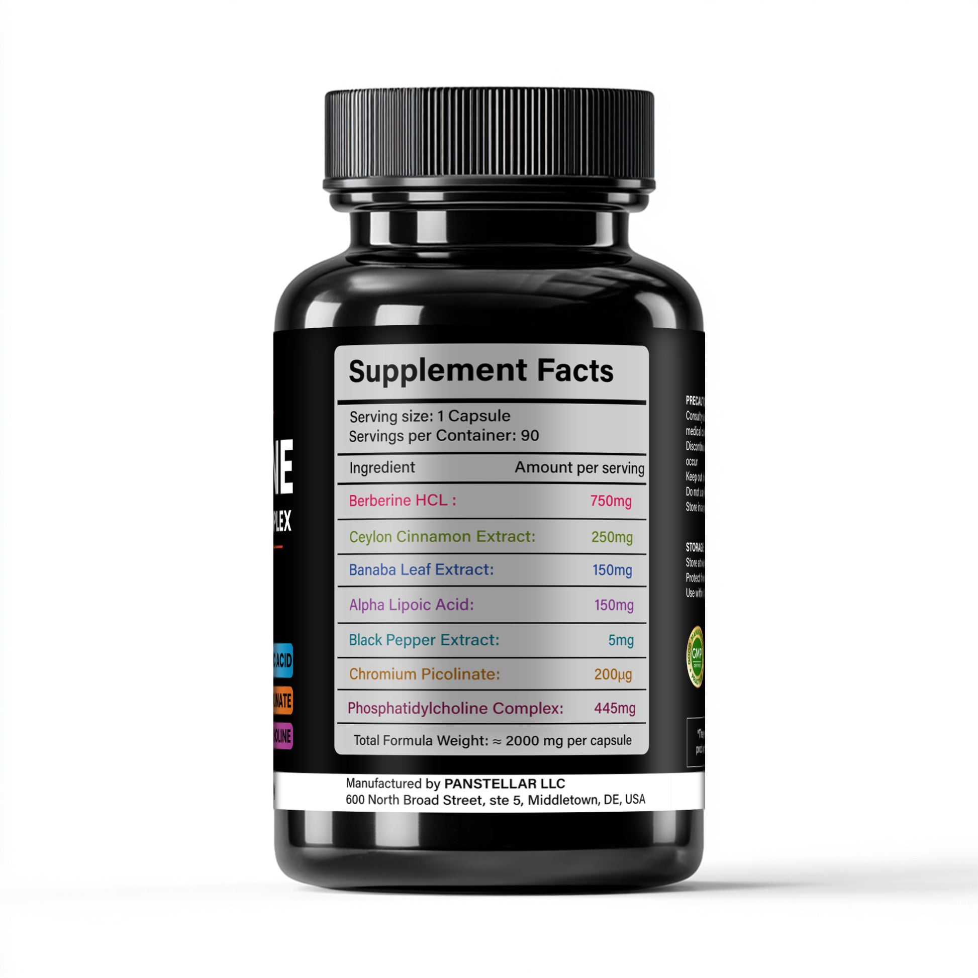 Berberine Complex – 2000 mg, 90 Vegan Capsules - Panstellar Shop
