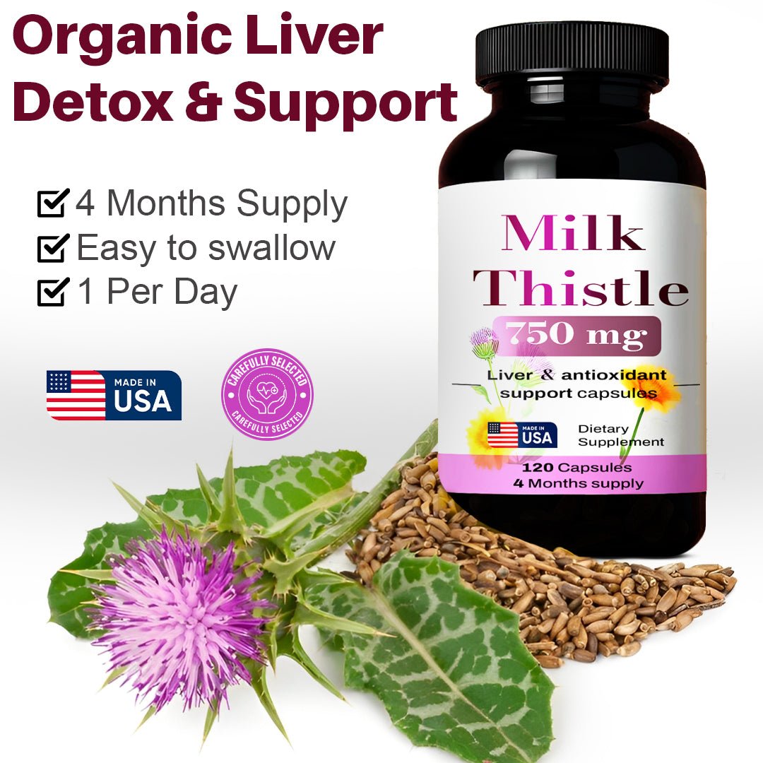 Milk Thistle 750mg supplement - 120 Capsules