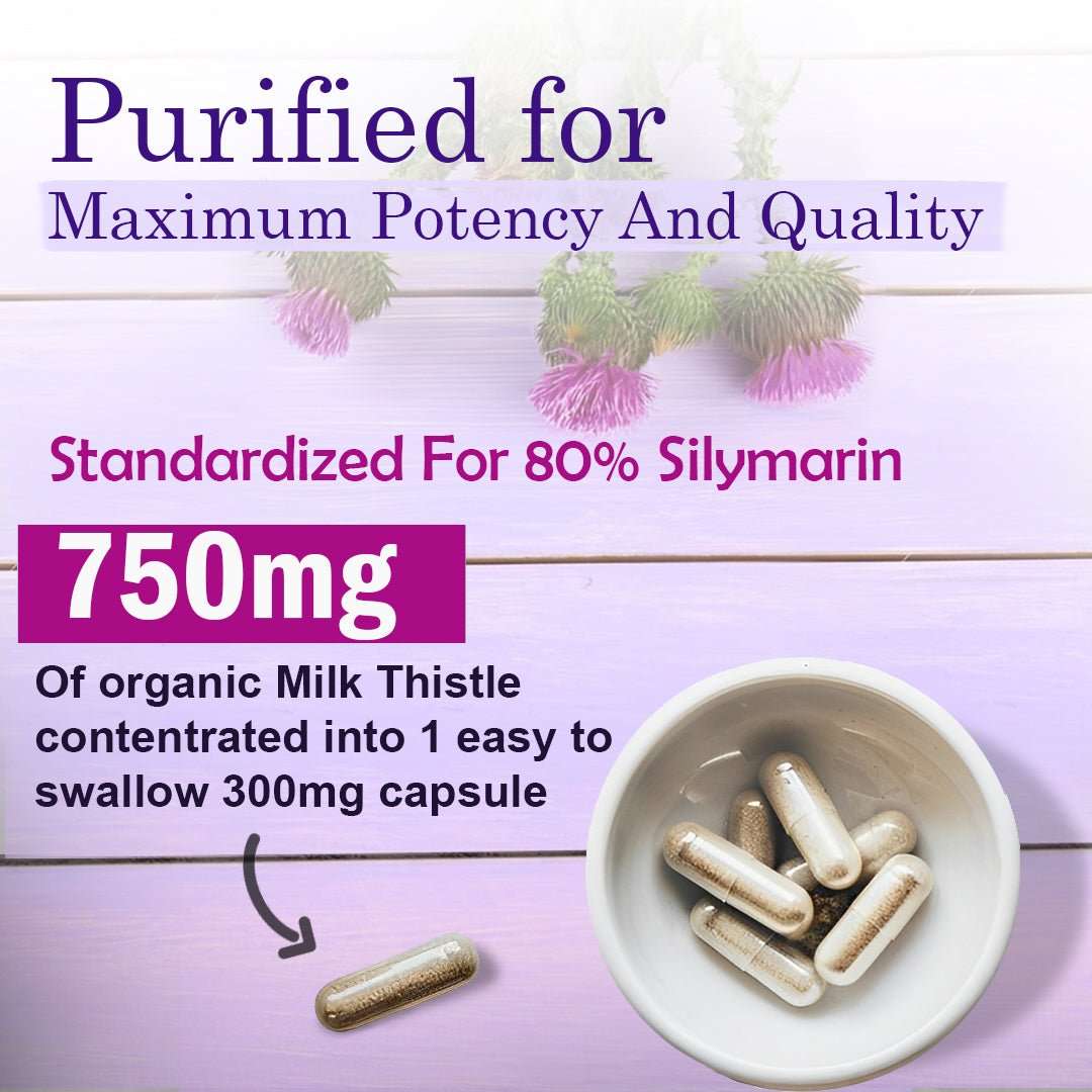 Milk Thistle 750mg supplement - 120 Capsules - Panstellar Shop