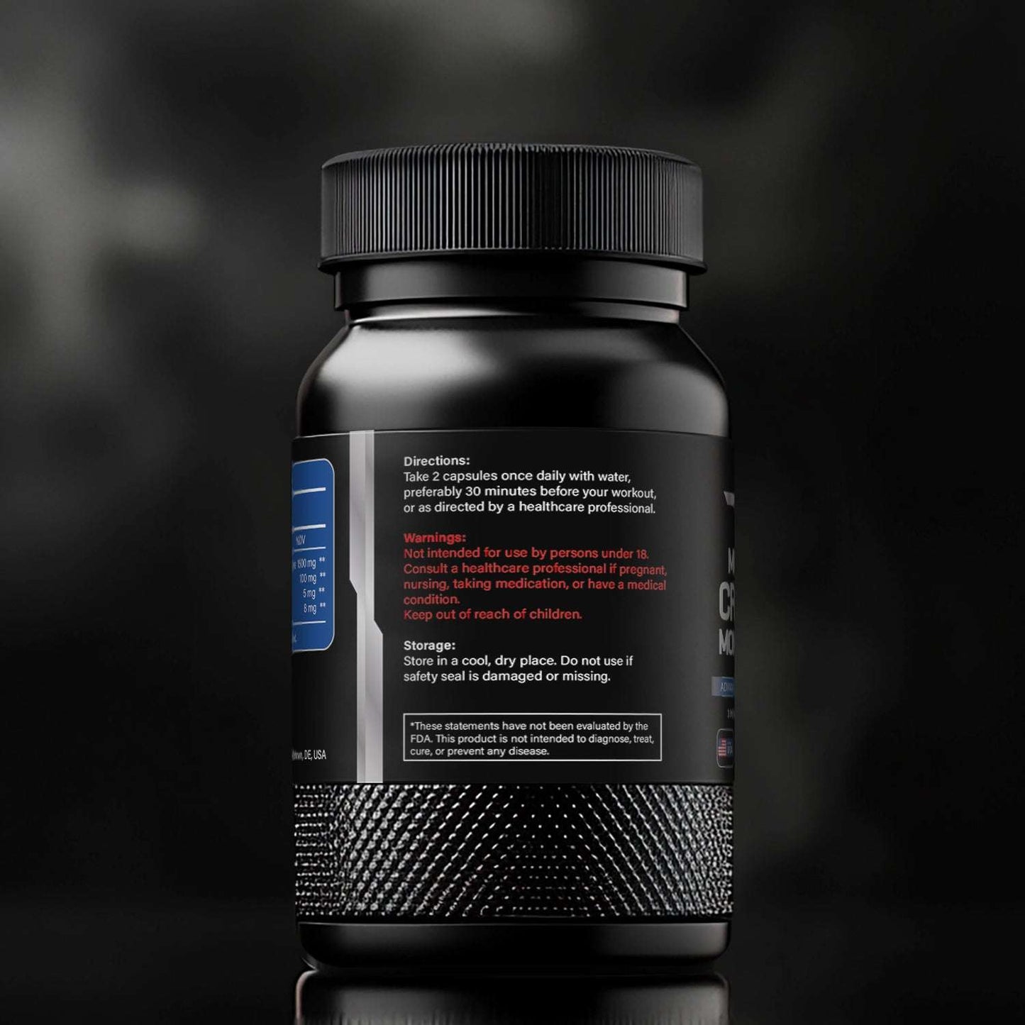Creatine Monohydrate Capsules - 1500mg Per Serving - Panstellar Shop