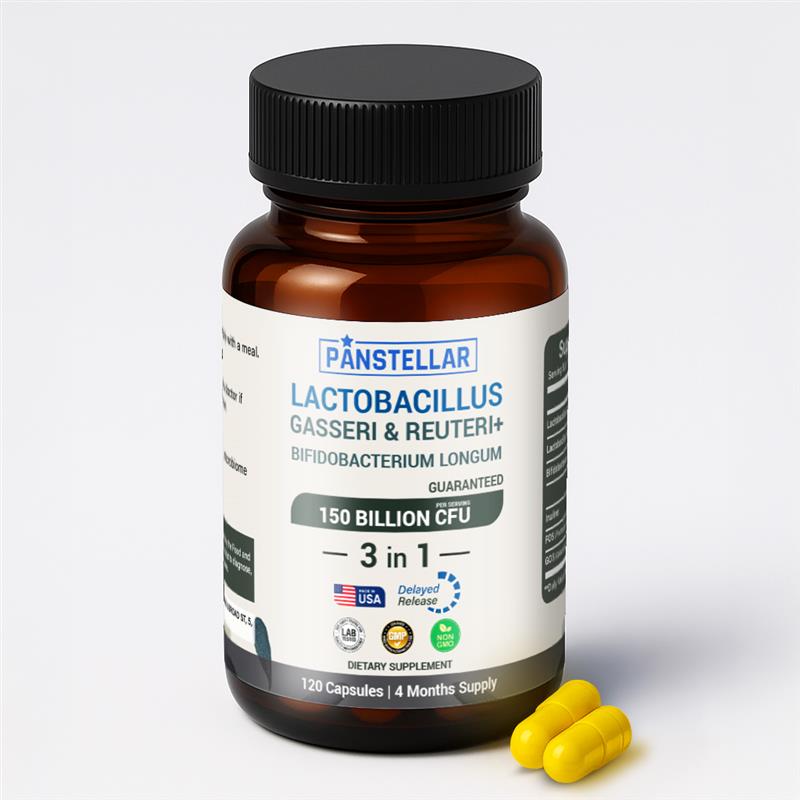 Lactobacillus Reuteri & Gasseri Probiotic - Bifidobacterium Longum - 150B CFU - 120 DR Capsules - Panstellar Shop