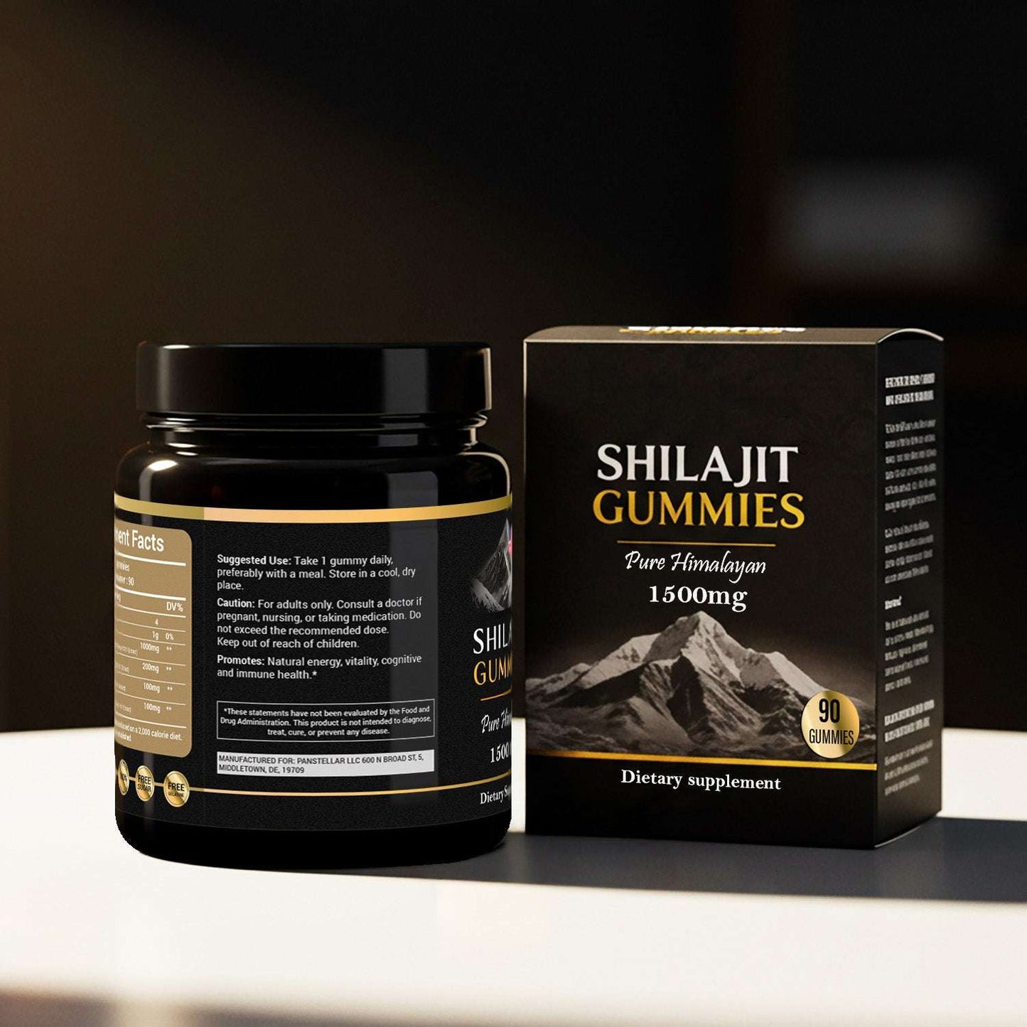 Pure Himalayan Shilajit Gummies - 1500mg - 3 Months Supply - Panstellar Shop