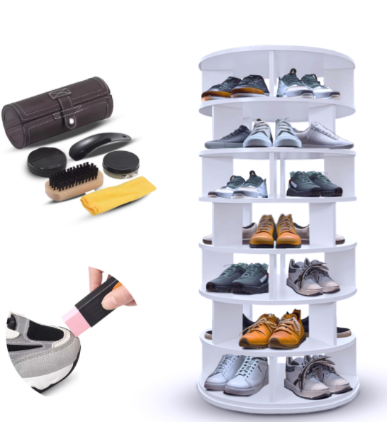 8-Tier Rotating Shoe Rack