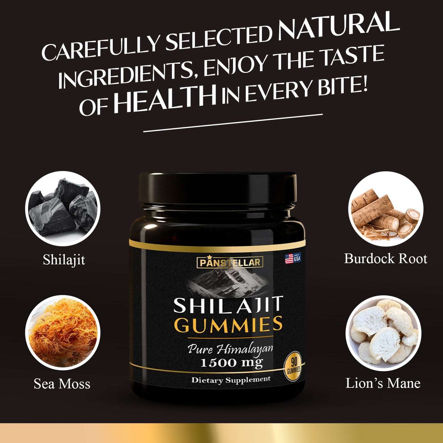 Pure Himalayan Shilajit Gummies - 1500mg - 3 Months Supply - Panstellar Shop