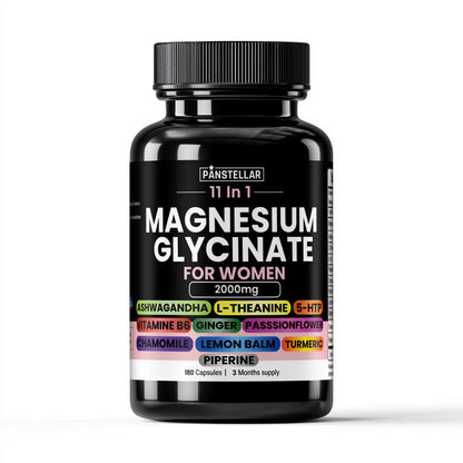 11 - in - 1 Magnesium Glycinate Complex for Women - Premium Wellness Formula with Ashwagandha, L - Theanine & 5 - HTP - Panstellar Shop