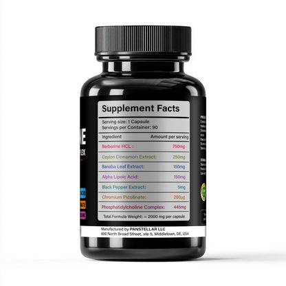 Berberine Complex – 2000 mg, 90 Vegan Capsules - Panstellar Shop
