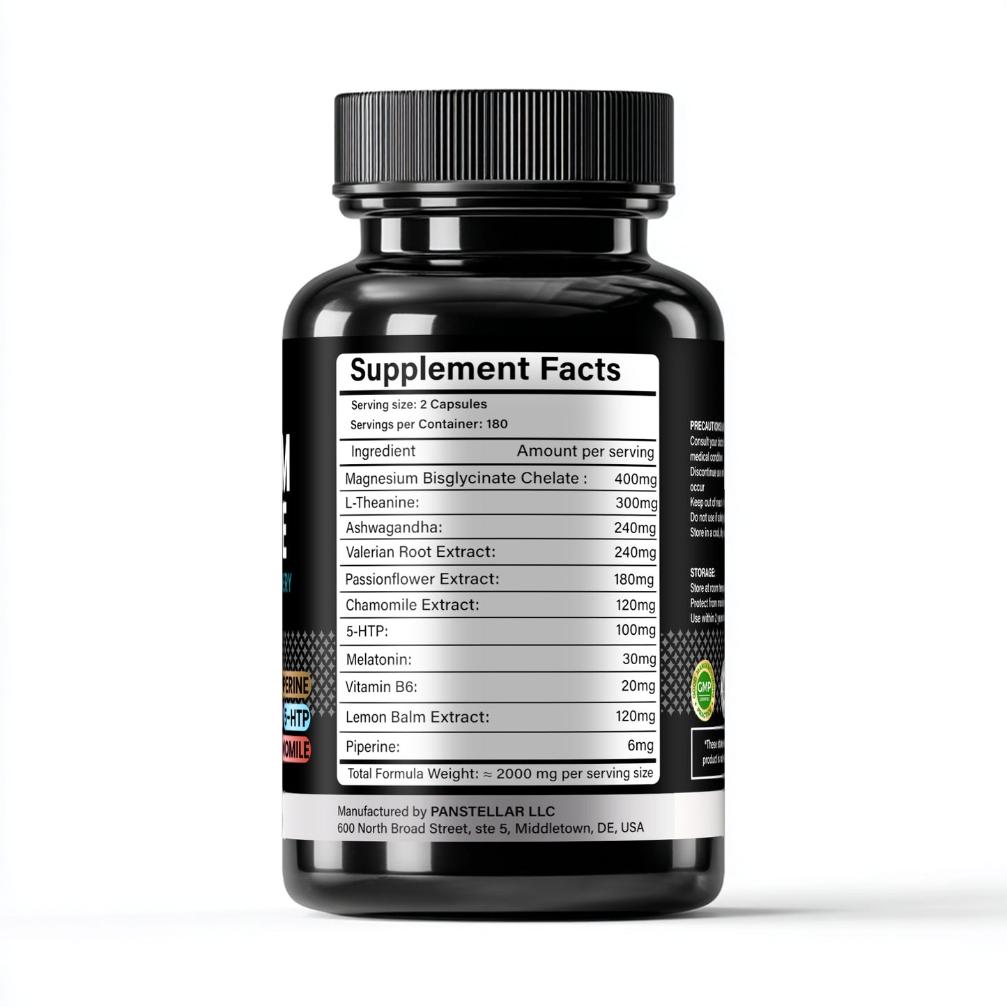 11 - in - 1 Magnesium Glycinate Complex with Melatonin | 2000mg Evening Formula - Panstellar Shop