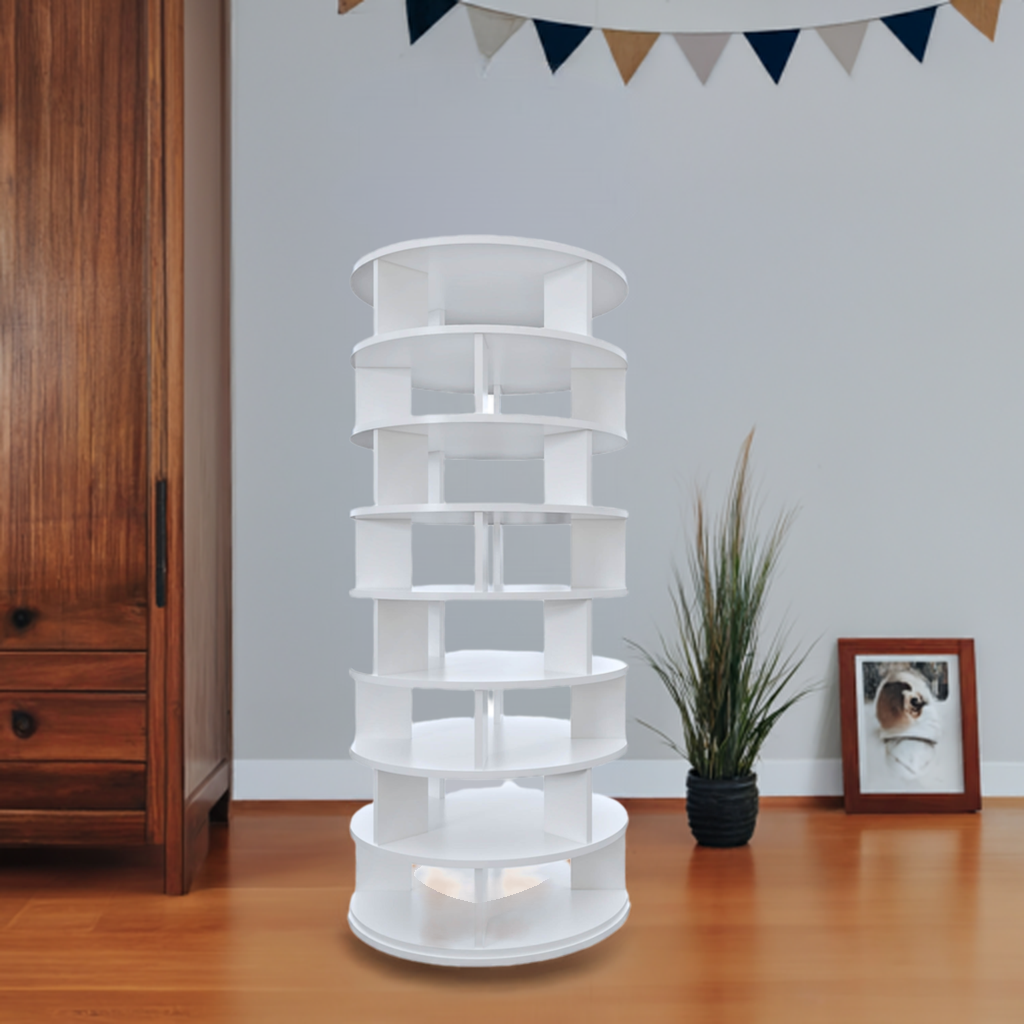 Rotating Shoe Rack Tower - 8 Tiers