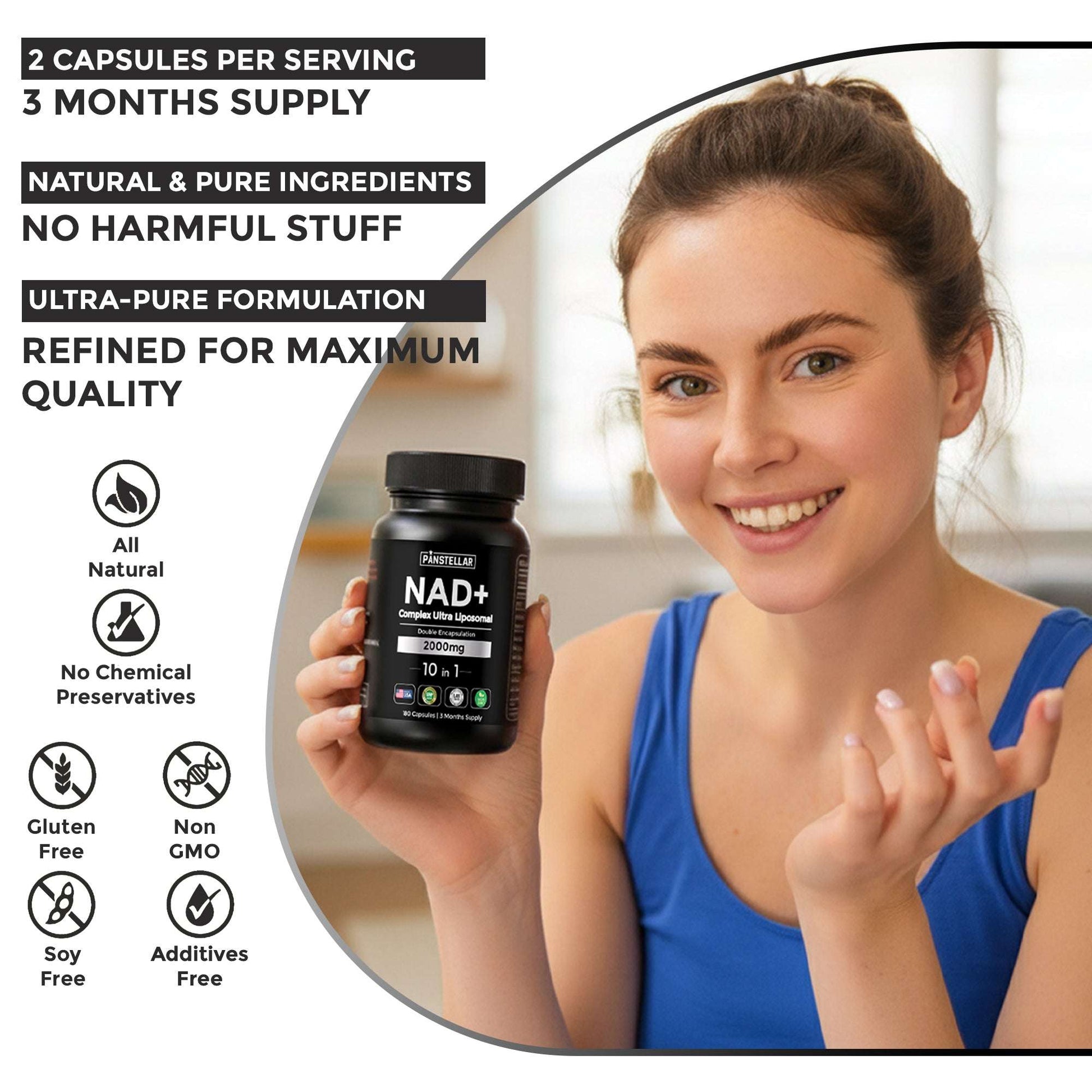 NAD+ Complex Ultra Liposomal – 2000mg | 90 Capsules - Panstellar Shop