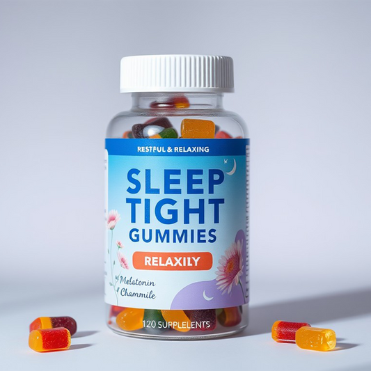 Sleep Aid Gummies for Adults - 120 gummies - Help for Deep Relaxation - Vegan - GABA, L-Tryptophan, Magnesium, Ashwagandha, Melatonin